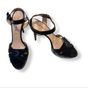 Gaston Lucioli black leather Heels SZ9